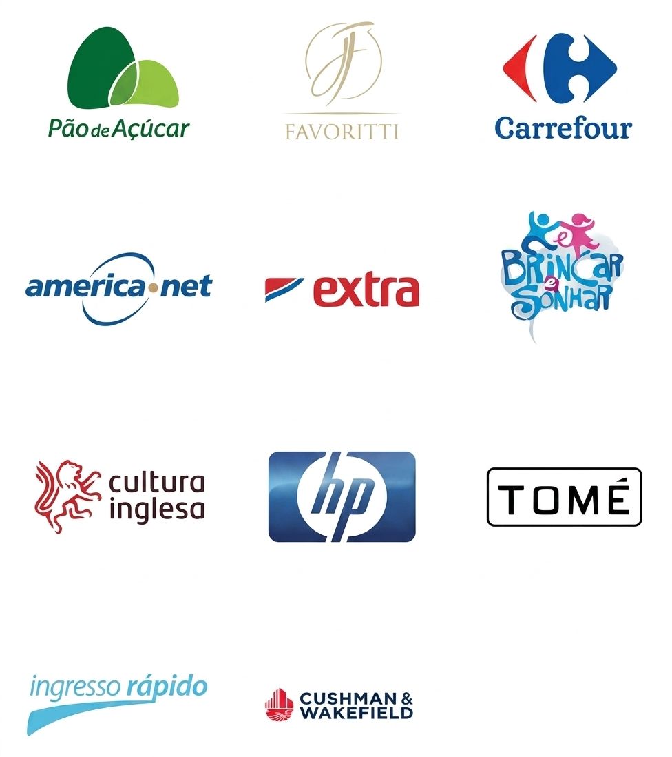 Marcas e empresas atendidas pela Link Geradores